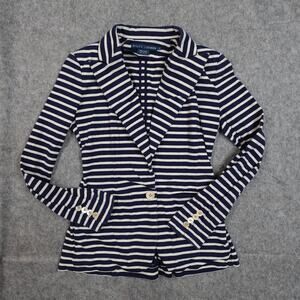 Ralph Lauren Navy and White Striped Blazer